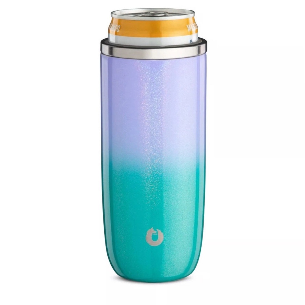 Slim Can Cooler Shimmer Mermaid Beer Cooler Summer Fun Drink 12oz Snowfox NIB
